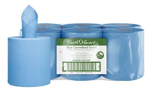 EARTHSMART RECYCLED BLUE RO TOWELS 330M (6)