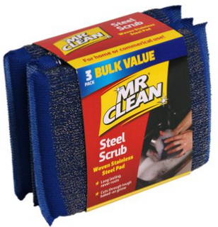 STEEL SCRUB PADS 3PK