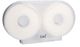 LIVI DOUBLE JUMBO T/ROLL DISPENSER - WHITE