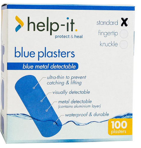 PLASTERS BLUE METAL DET. (100)