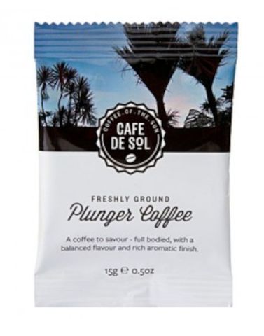 CAFE DE SOL PLUNGER PAK COFFEE 15G (100)