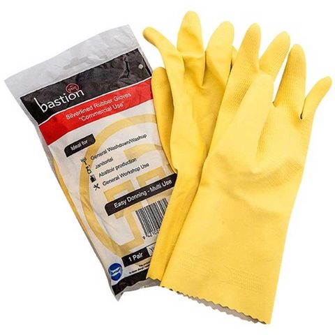 GLOVE RUBBER SILVERLINED MEDIUM PAIR