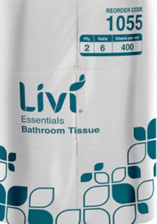 LIVI ESSENTIALS 400 2PLY 6PK TOILET ROLL (36)