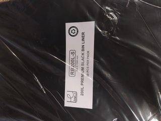 DRUM LINER 200LT BLACK (50PK x4)