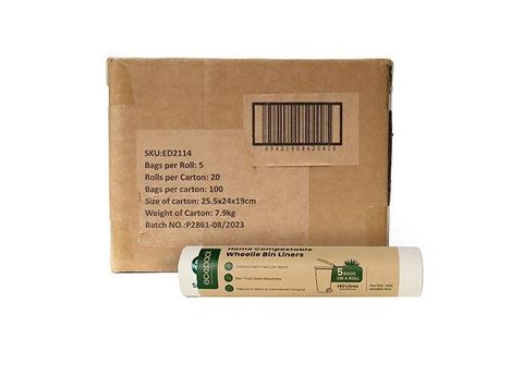 COMPOSTABLE BIN LINER 140LT CTN (100)