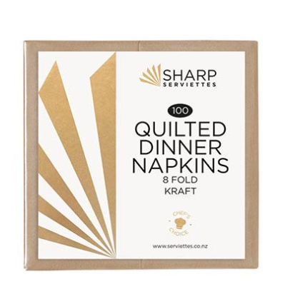 SHARP QUILTED KRAFT DINNER NAPKINS 1/8 FOLD (1000)