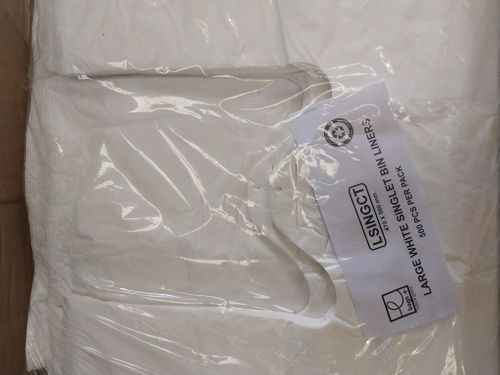 LARGE WHITE SINGLET BIN LINERS (500)