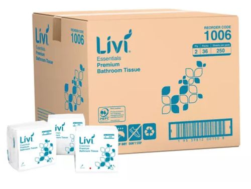 LIVI ESSENTIALS INTERLEAVE TISSUE 2PLY 250 SHEET (36)