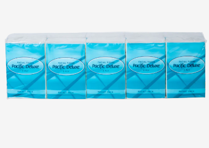 PACIFIC DELUXE 3PLY POCKET TISSUES (10PK X 30) 300