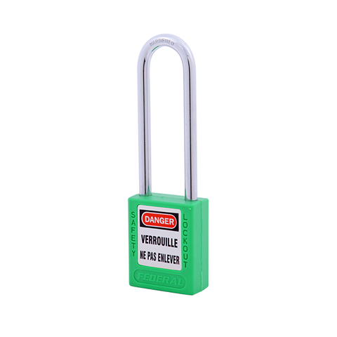 Thermoplastic Safety Padlock Alu 76mm GN
