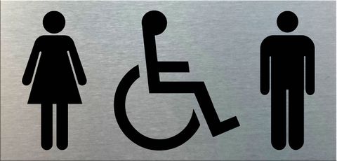 Female/Disabled/Male Sign