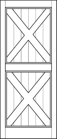 Interior Barn Door Double Cross