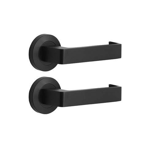 MNC Round Rose 87 Lever Pair BLK