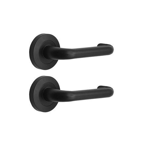 MNC Round Rose 90 Lever Pair BLK