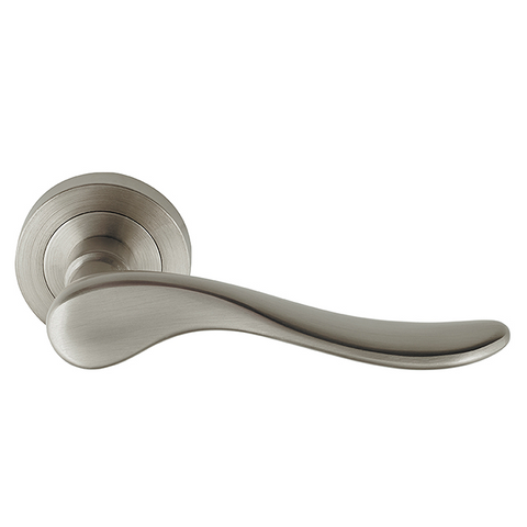 Haven 52mm Round Rose Lever Set BN