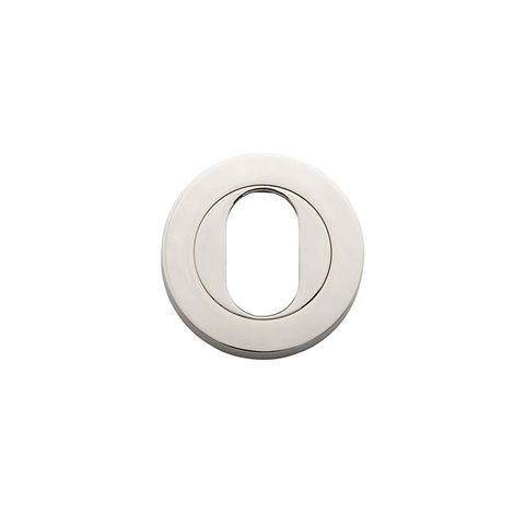 Iver Oval Round Euro Escutcheon PN