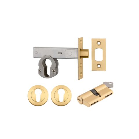 Iver Mortice Deadbolt Round Ent KK BB