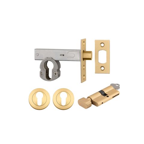 Iver Mortice Deadbolt Round Ent KT BB