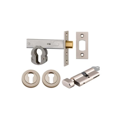 Iver Mortice Deadbolt Round Ent KT SN