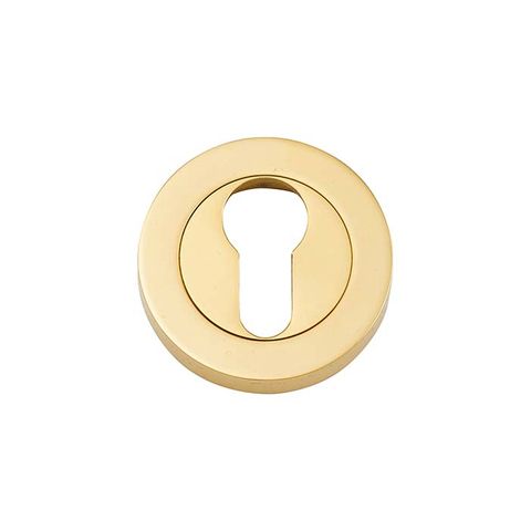 Iver Round Euro Escutcheon PB