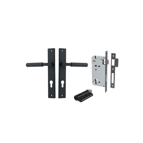 Brunswick Rectangular Lever Ent KK MB