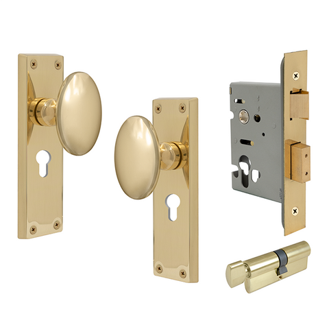 Camden Square Longplate Euro Lock PB