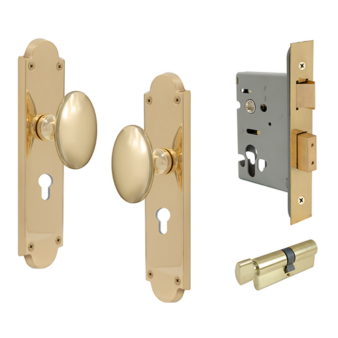 Camden Victorian Longplate Euro Lock PB
