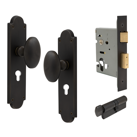 Camden Victorian Longplate Euro Lock DRB