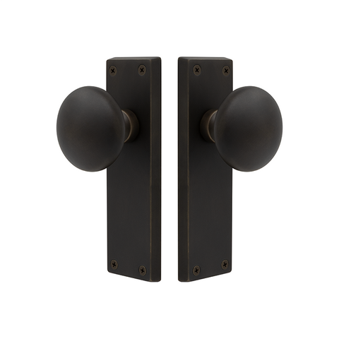 Sutton Square Longplate Knob Only DRB
