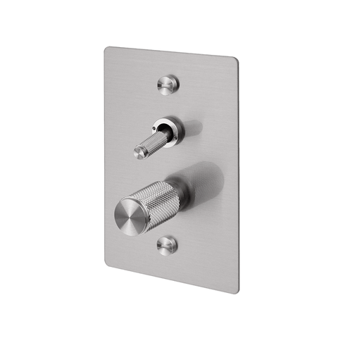 2G Toggle+Dimmer Vertical Cross S