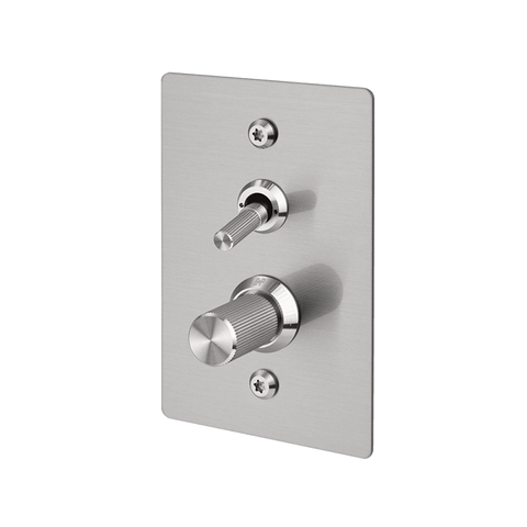 2G Toggle+Dimmer Vertical Linear S
