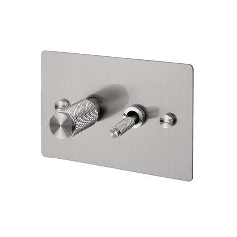 2G Toggle+Dimmer Horizontal Cross S