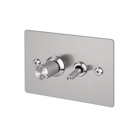 2G Toggle+Dimmer Horizontal Linear S