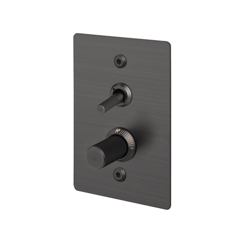 2G Toggle+Dimmer Vertical Linear SB