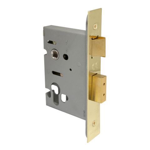 57mm Euro Mortice Lock (78mm c/s) PB