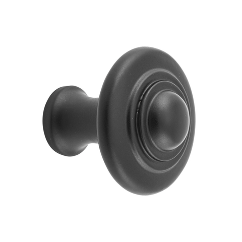 Domed Cupboard Knob MatBla D32xP29mm