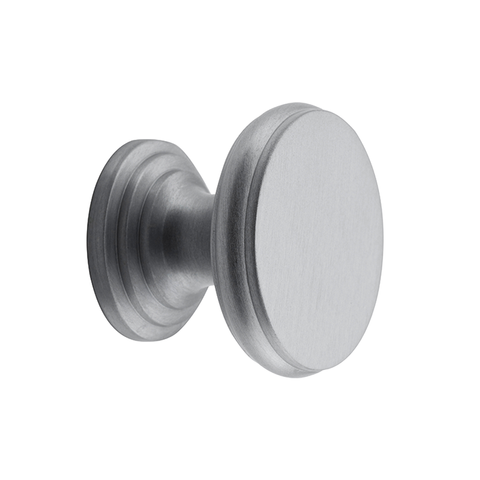 Flat Cupboard Knob SatChr D32xP23mm