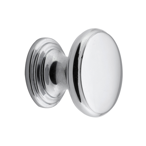 Flat Cupboard Knob ChrPla D25xP20mm