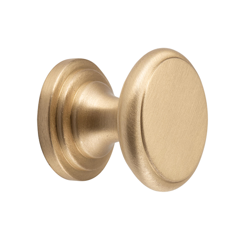 Flat Cupboard Knob SatBra D25xP20mm