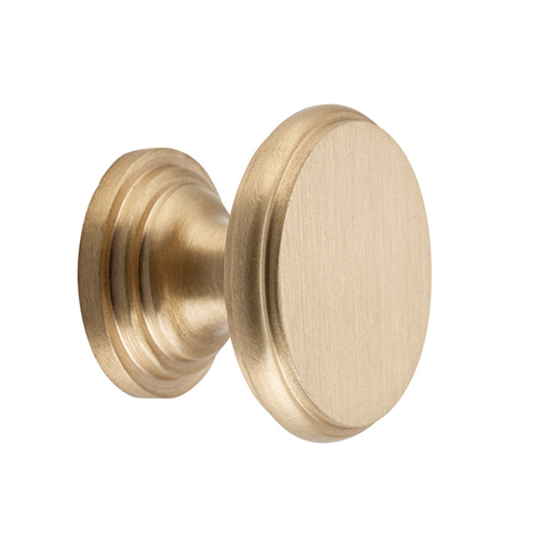 Flat Cupboard Knob SatBra D32xP23mm