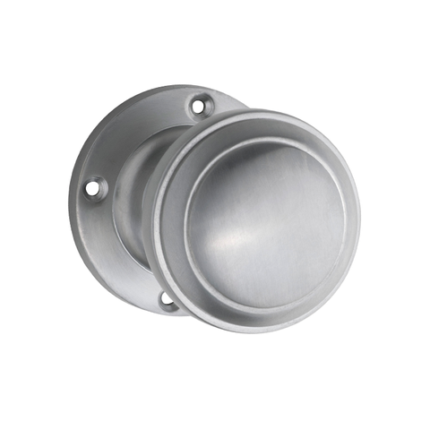 Milton Round Rose Door Knob SatChr