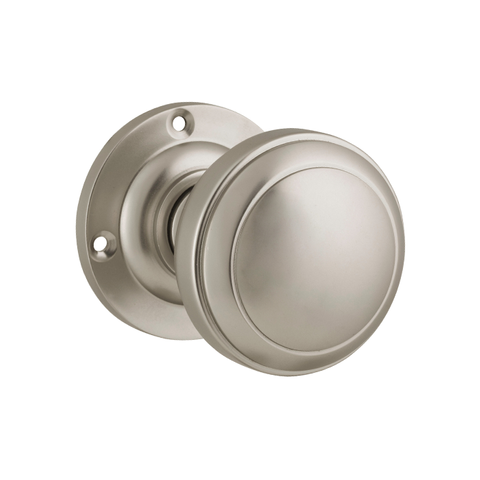 Milton Round Rose Door Knob SatNic
