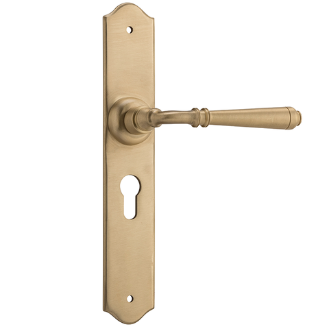 Reims Door Lever Euro Pair UnlSatBra