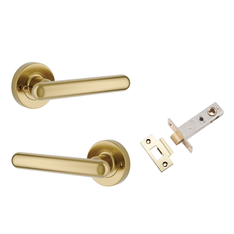 Door Lever Puerto Rose Round Brushed Gol