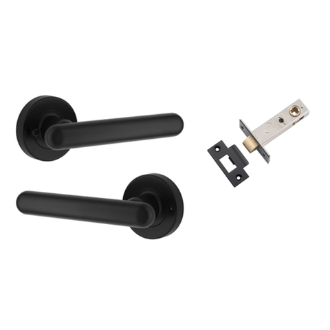 Door Lever Puerto Rose Round Matt Black