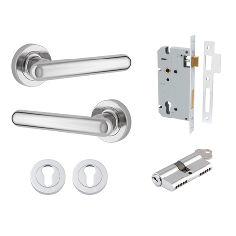 Door Lever Puerto Rose Round Polished Ch