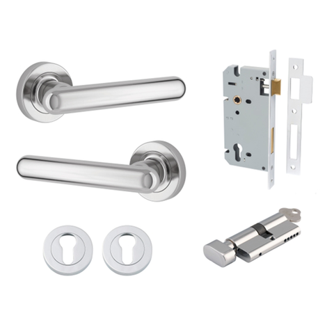 Door Lever Puerto Rose Round Polished Ch