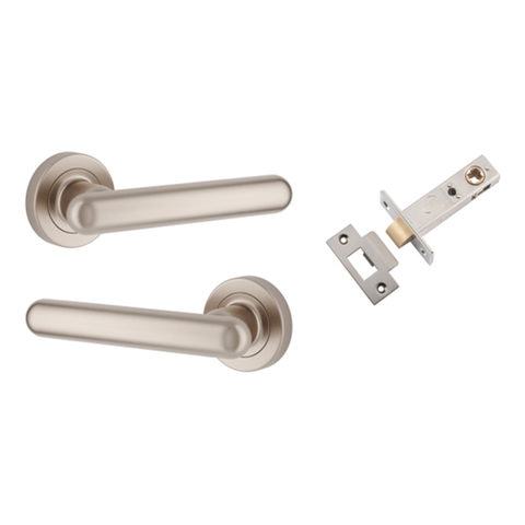 Door Lever Puerto Rose Round Satin Nicke