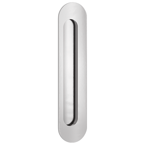 Flush Pull Oval Polished Chrome H225xW50