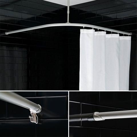 Shower Track Silver 1200 w 600mm dropper